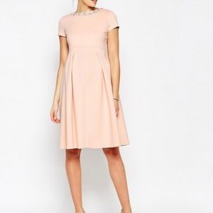 ASOS Maternity Scuba Skater Dress with Embellished